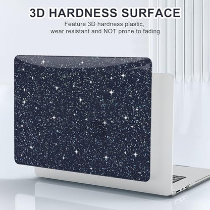 B BELK Compatible with MacBook Air 13 inch Case M5 2026-2022 M4 M3 M2 A3449 A3240 A3113 A2681, Plastic Hard Shell+ Keyboard Cover + Screen Protector for MacBook Air 13.6 inch Case, Shiny Midnight - color: Shiny Midnight