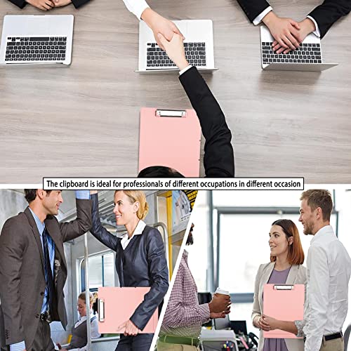 SFLHHDM Clipboards with Storage, Storage Clipboard with Low Profile Clip, A4 Binder Clipboard Folder, Waterproof Nursing Clipboard, Smooth Writing Clip Board Office Supplies (Side Opening-Pink) - color: Side Opening-pink