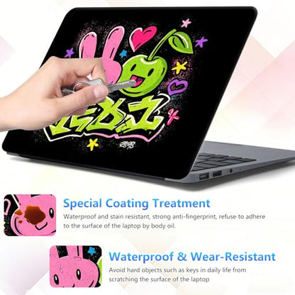 Laptop Skin Sticker Decal 15-15.6 Inch with Cute Mouse Pad, Universal Reusable Vinyl Sticker for 12.1 13 13.3 14 15.4 Inch Netbook and Notebook PC, Kawaii Graffiti - color: Kawaii Graffiti