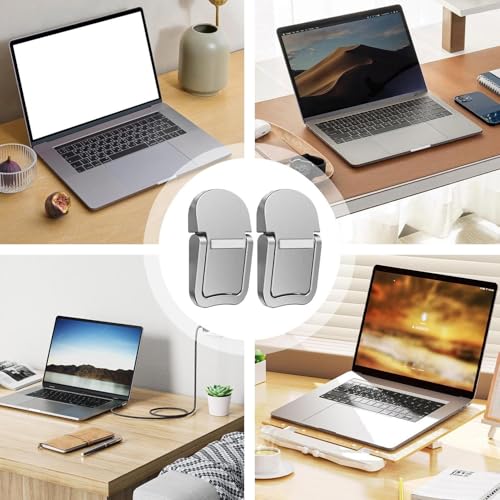 Laptop Desk Stand Multipurpose Compact Folding | Small for Home, Company, Travel, Desk - Foldable Notebook Stand, Multipurpose Portable Desk Riser, Travel Compact Foldable - size: Single gear silver