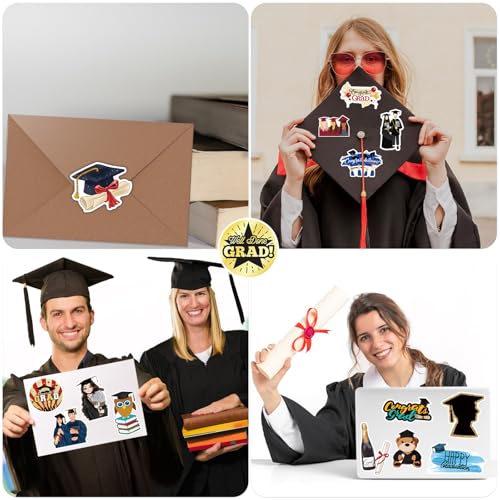 XZENTIRA 104 PCS Graduation Stickers, Class of 2026 Stickers Vinyl Waterproof College Stickers for Graduation Decorations, Graduation Party Favor, 2026 Graduation Decals for Water Bottle, Laptop - style: Graduation