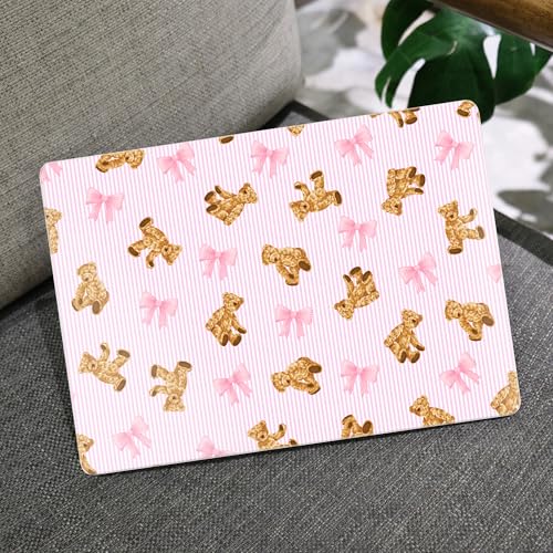 MEEgoodo Case for M5/M4/M3/M2 MacBook Air 15 inch Case 2026 2025 2024 2023, Laptop Shell Fit Model (A3448/A3241/A3114/A2941) for MacBook Air 15.3-inch, Bear&Cute Ribbon - color: Bear&Cute Ribbon