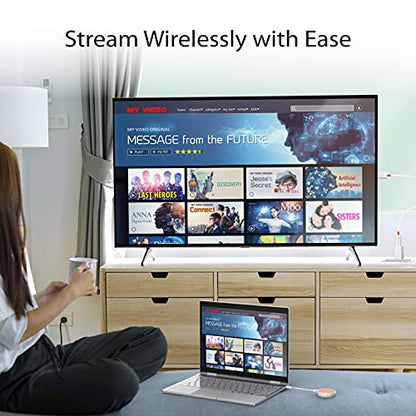 j5create ScreenCast USB-C to HDMI Wireless Display Transmitter and Receiver | Supports 1080p, Suitable for iPhone15, MacBook, iPad Pro, Chromebook, USB-C Laptops, and Android (JVAW62)