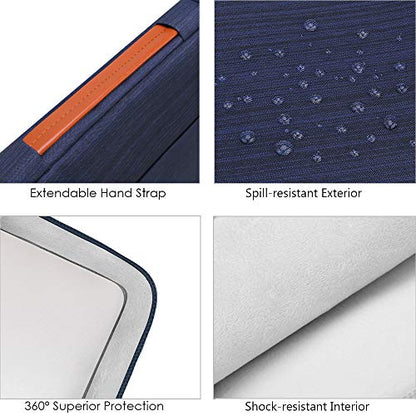 Lacdo 360° Protective Laptop Sleeve Case for 15 inch New MacBook Air M5/A3448 (2026), M4 A3241 2025, M3 A3114, M2 A2941 2024-2023, 15 inch MacBook Pro A1990 A1707, Computer Bag, Water-Resistant, Blue - color: Blue, size: New MacBook Air 15 Inch