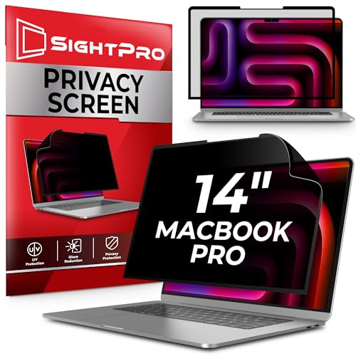 14 Inch Privacy Screen for MacBook Pro(2021-2026, M1-M5) Monitor - Removable Laptop Privacy Filter Shield and Protector