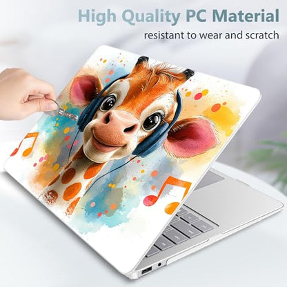 Mektron Printed Case for 2025 Microsoft Surface Laptop Windows 11 Copilot+ PC Surface Laptop 13 inch Touchscreen Display Cover Fits Model 2095, Cute Giraffe - color: Cute Giraffe