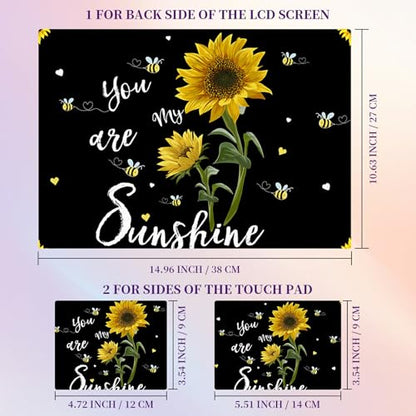 Laptop Skin Sticker Laptop Cover for 12" 13" 13.3" 14" Laptop Stickers,Reusable Skin Sticker Cover Personalized Art Waterproof & Scratch-Resistant Protector Case,Sunflower - color: Sunflower