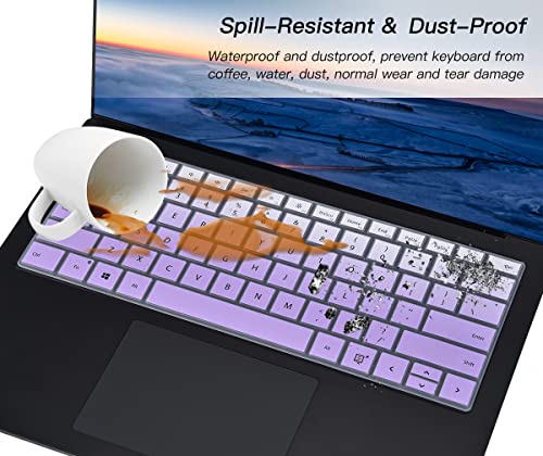 CaseBuy Keyboard Cover for 2023-2019 Microsoft Surface Laptop 6/5 / 4/3 Gen 13.5" & 15 inch Accessories Protective Skin (Not Fit Surface Laptop 7 2024 2025), Ombre Purple - color: Ombre Purple