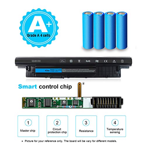 40Wh XCMRD 14.8V Battery for Dell Inspiron 15 3000 Series 3542 3543 3521 3537 3531 3541 17 3721 3737 15R 5537 5521 17R 5737 5721 14 3421 3437 3443 14R 5421 Latitude 3540 3440 P28F P40F FW1MN 4WY7C - size: 40Wh XCMRD 14.8V