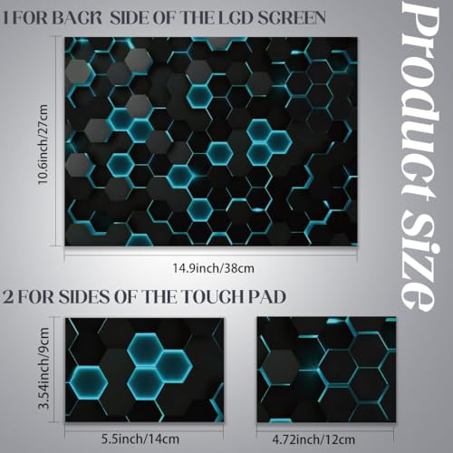 SUPERDANT Laptop Notebook Skin Sticker Cover Decal Laptop Protector Notebook PC Computer Art Protector Universal Notebooks Vinyl Decals Fits 12" 13" 13.3" 14" 15" 15.4" 15.6 inch Black Honeycomb