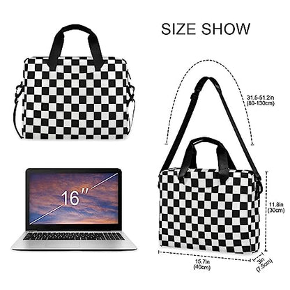 Waving Checkered Flag Car Racing Laptop Case | Waterproof Laptop Briefcase Laptop Bag for Women & Men - color: Color 10
