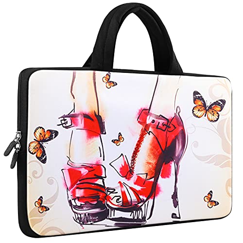 icolor 11 11.6 12 12.1 12.5 inch Laptop Carrying Bag Chromebook Case Notebook Ultrabook Handle Bag Tote Tablet Cover Neoprene Sleeve Laptop for Women Shoes - color: Girls Shoes
