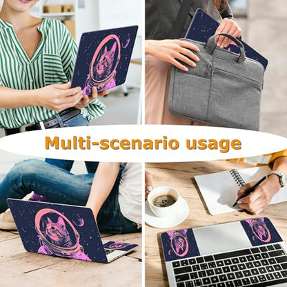 Universal Laptop Skin Sticker with 2 Wrist Pad Decals, 3-Piece Removable Vinyl Laptop Cover, Astronaut Cat Waterproof Anti-Scratch, Easy-Trim Fit for 13.3" 14" 15.6" Laptops - color: Astronaut Cat