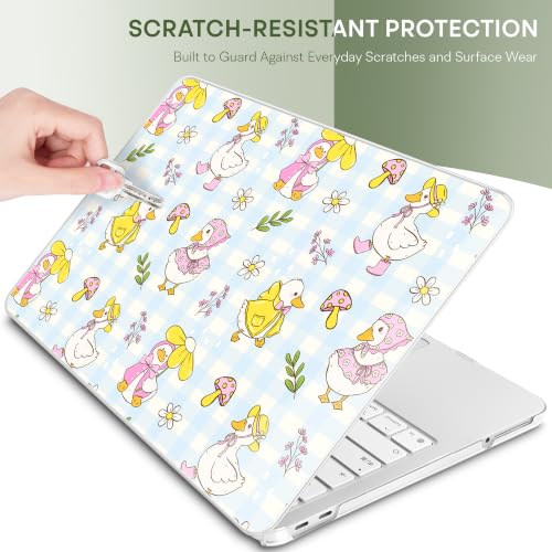 Compatible with MacBook Neo 13 inch (2026 Release A3404) (A18 Pro) with Liquid Retina Display, Printed Slim Protective Case with Screen Protector & Keybaord Cover, Cartoon Duck - color: Cartoon Duck