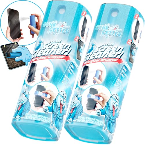 Gunk Getter - Pocket Screen Cleaner (2 Pack) - iPhone Andriod iPads Tablets Car Screens Monitors Travel TSA