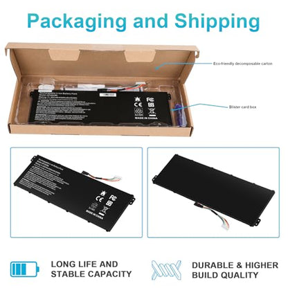 TREE.NB AP20CBL Laptop Battery Replacement for Acer Aspire 5 A515-45 A515-46 A515-45G Aspire 7 A715-43G Swift 3 SF314-43 SF314-511 Vero AV15-51 TravelMate Spin B3 B311RNA-32 - size: 10.24x3.31x0.2inch AP20CBL
