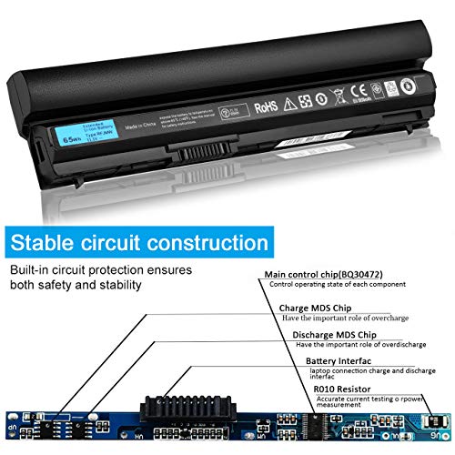 LQM 65Wh E6230 Laptop Battery for Dell Latitude E6120 E6230 E6320 E6330 | E6430s, E6220 Series, 823F9, 7FF1K, 312-1241, 9GXD5, 312-1446, K4CP5, 312-1242 - color: E6320