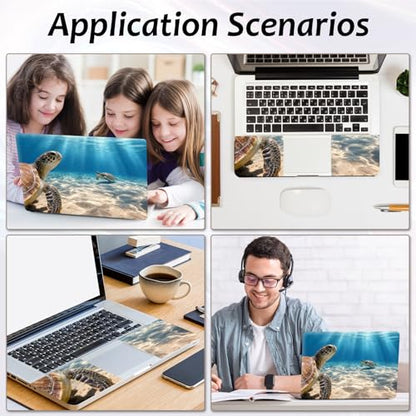 Laptop Skin 12.1-15.6 inch Removable Universal Reusable Laptop Sticker Decal,Waterproof No Residue Vinyl Cover,Scratch-Resistant Cuttable Full Wrap Sticker for Notebook, Cute Sea Turtle - color: Cute Sea Turtle