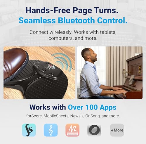 PageFlip Butterfly Bluetooth Page Turner Pedal – Silent, Rugged Foot Pedal | Page Turner for iPad, Android & PC – Hands-Free Sheet Music Control – Works with forScore, OnSong, MobileSheets and 100+ more - style: Butterfly