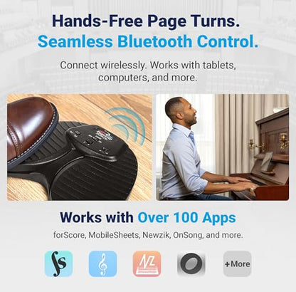 PageFlip Butterfly Bluetooth Page Turner Pedal – Silent, Rugged Foot Pedal | Page Turner for iPad, Android & PC – Hands-Free Sheet Music Control – Works with forScore, OnSong, MobileSheets and 100+ more - style: Butterfly