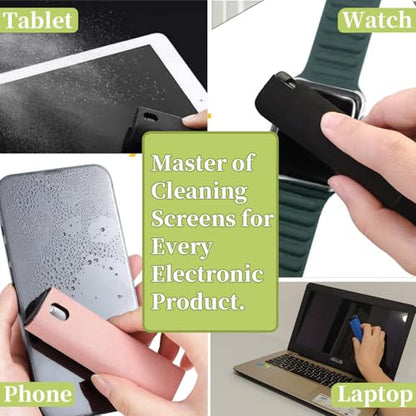 Electronic Touch Screen Cleaner Spray and Wiper, Car Laptop Phone Computer TV Screen Cleaning Accessories for MacBook Display iPad iPhone, Fingerprint Eraser for Screens of Mac - Yellow Green Blue - color: Yellow Green Blue