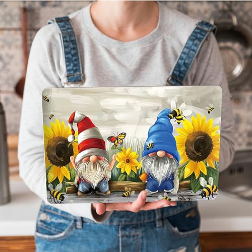 Universal Laptop Skin Sticker with 2 Wrist Pad Skins, Waterproof Scratch Resistant Vinyl Laptop Cover Decal, Cut to Fit for 11–15.6 Inch MacBook HP Dell Lenovo, Sunflower Gnome - color: Sunflower Gnome