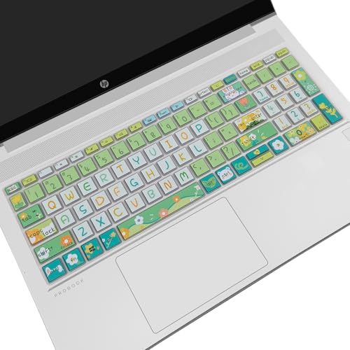Cute Keyboard Cover for 15.6 inches HP ProBook 450 G8 G9 G10 / ProBook 455 G8 G9 G10 /ProBook 650 G8/HP Zbook Power G8 G9, Silicone Keyboard Skin, US Layout (Cute Flowers) - color: Cute Flowers