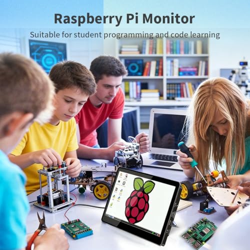 10.1” Touch Screen Monitor, IPS 1280x800 Small USB-C Secondary Display, 10-Point Touch, HDMI, VESA, Dual Speakers, Mini Monitor for Laptop PC Rasp Pi - size: 10.1”