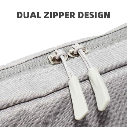 Laptop Carrying Case for 13/14/15 Inch Laptops & Tablets - Double Compartment Shockproof Adjustable Strap Durable & Stylish Business Travel School Bag -Grey - color: Grey