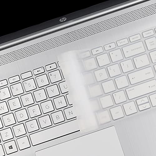 Keyboard Cover for 15.6 HP Laptop 15-dw 15-dy 15-ef 15-da/db 15-dy5033dx 15-dy5131wm 15-dy2702dx 15-dy2703dx 15-da0012wm 15-db0015dx 15-ef2126wm, Envy 15m-dr/ds 17-bs/bw 15m-dr1011dx 15-ds1010wm - color: Clear