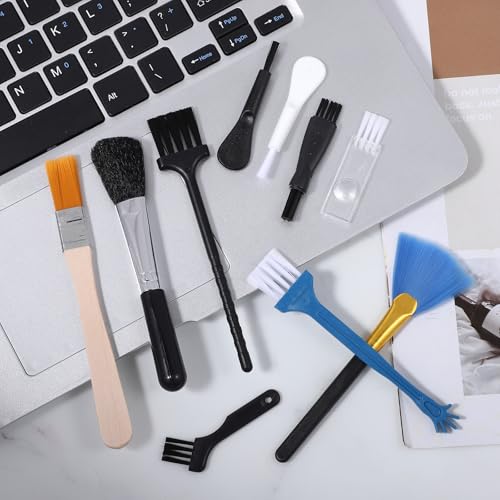 10 PCS Mini Keyboard Cleaning Brushes Kit, Anti-Static Electronic Dust Cleaning Brushes with PP Bristles, for Computer Keyboard, Motherboard, Camera, Small Space