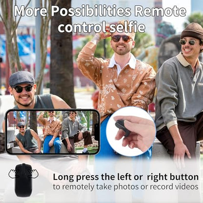 Scrolling Ring,Mini Air Finger Ring Mouse with Touchpad,Bluetooth/2.4G Wireless Rechargeable Finger Scroller for iPhone/Android/PC/Tablet,Remote Control with Charging Case for Tiktok/Camera/Video