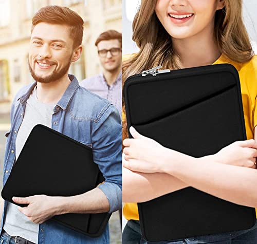 Laptop Case Sleeve 14 inch, Durable Carrying Bag Shockproof Protective Case Cover, Handbags Briefcase Laptop Bag Compatible with 14" MacBook Air/Pro HP Asus Lenovo Notebook Computer, Black - color: Black, size: 14 inch