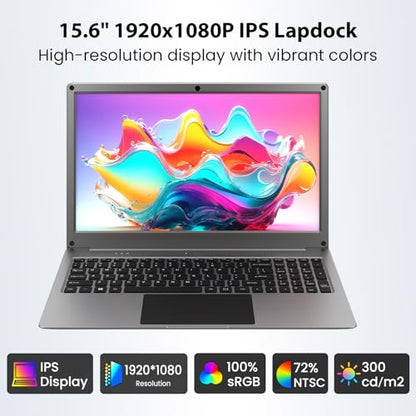 ELECROW 15.6 Inch Portable Monitor with Keyboard, Lapdock Display with Built-in Battery & RPi5 Adapter, 1080P FHD IPS USB C Computer Monitors Compatible with Raspberry Pi, PC, Phone, Mac, Game Console