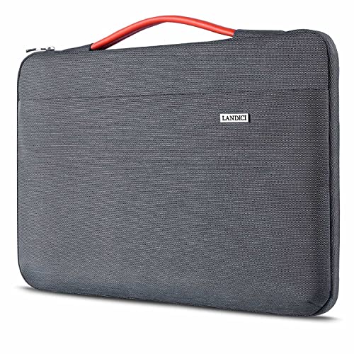 LANDICI 15.6-16 Inch Protective Laptop Sleeve with Handle, Grey | Waterproof computer cover for MacBook Pro 16 M1-M4 2019-2025 and 15.6-16 inch HP, Dell, Lenovo, Acer and ASUS laptops - color: Grey, size: 15.6-16 inch