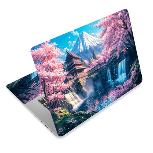 Laptop Skin Sticker Decal for 12 13 13.3 14 15 15.6 in, Universal Vinyl Waterresistant Protector Cover for Notebook PC Netbook, Computer Decor for Women Girls Mount Fuji - color: Mount Fuji