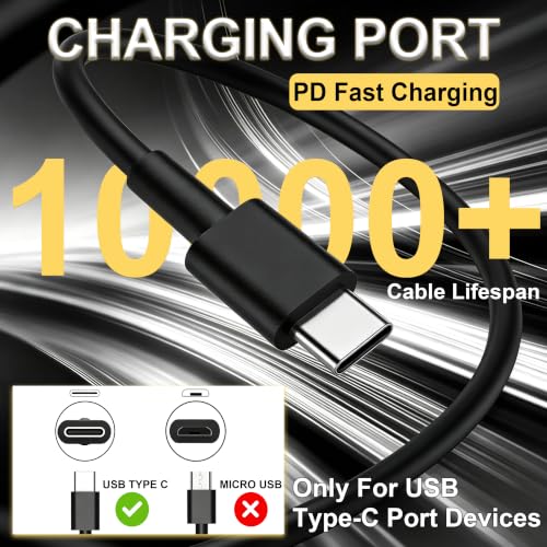 65W USB C Laptop Charger AC Adapter, Compatible with Dell Latitude 5420 5520 Chromebook 3100 3110 3300 3380 3400 3500 5300 5400 XPS Type C Fast Charging Computer Power Supply