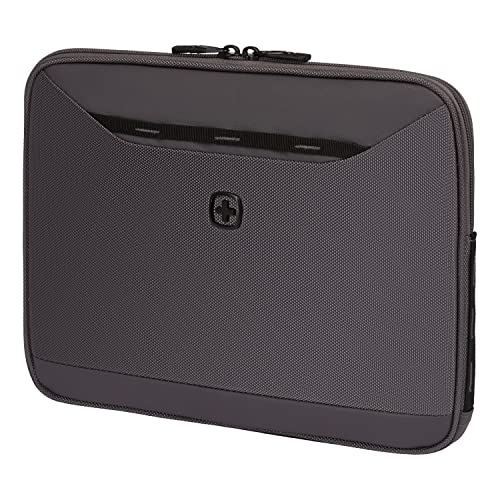 SwissGear Padded Zippered Laptop Sleeve, Micro-Twill Laptop Case with Fleece Lining & Front Webbing - color: Ballistic Stingray, size: 13-Inch