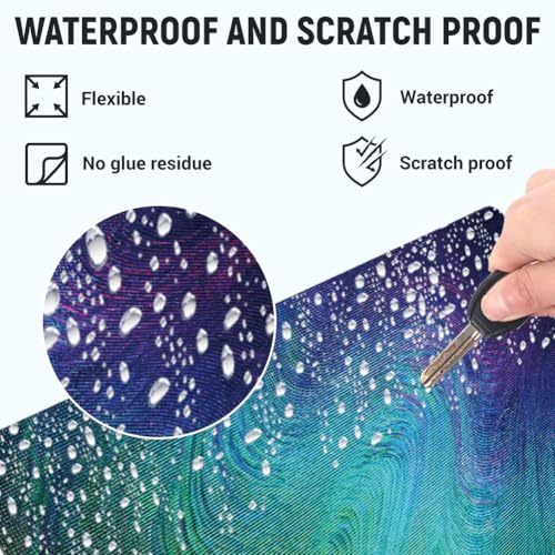 3Pcs Abstract Laptop Skin Sticker Psychedelic Colors Universal Removable Vinyl Stickers Fits for 12.1 13 14 15.6 16 Inch Waterproof Notebook Decal Cover Gift - color: blue