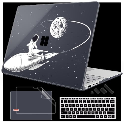 Mektron Surface Laptop Go 12.4 inch Case Compatible with Go 3/2/1 Microsoft Surface Laptop 12.4" Cover 2023-2020 Releases Model 1943/2013 Plastic Hard Shell Case with Screen Protector, Astronaut - color: Astronaut
