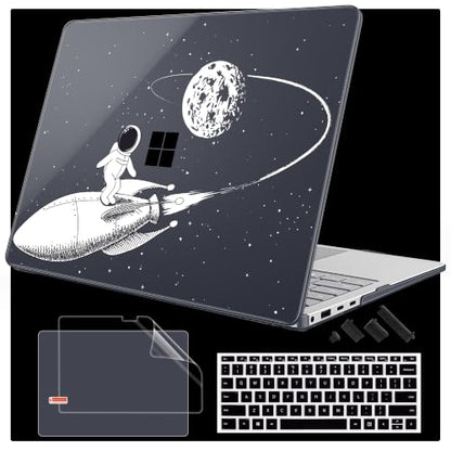 Mektron Surface Laptop Go 12.4 inch Case Compatible with Go 3/2/1 Microsoft Surface Laptop 12.4" Cover 2023-2020 Releases Model 1943/2013 Plastic Hard Shell Case with Screen Protector, Astronaut - color: Astronaut