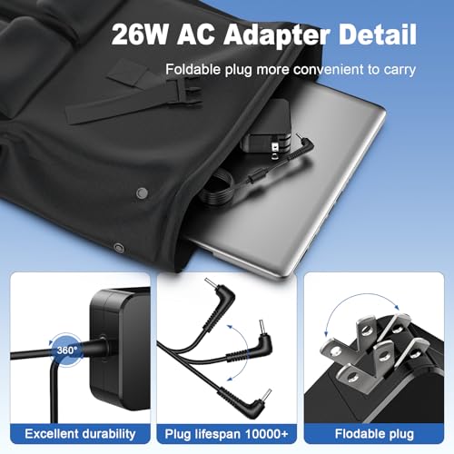 26W Laptop Charger Compatible with Samsung Chromebook Round Tip | for Samsung XE500C13,PA-1250-98,303C 500C 503C XE303C12 XE501C13 XE500C12 XE503C12 XE503C32, 12V 2.2A 6ft Round Connecto - color: Black-3