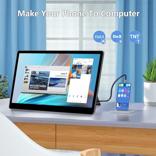 15.6 Inch 3K Touchscreen Portable Monitor, IPS 2880 * 1620,100% sRGB Mobile Monitor Eye Care Game Display Built USB-C/HDMI/Mini DP with Folding Kickstand for PC,Laptop,Game Console - size: 15.6"