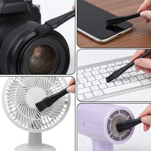 8 PCS Keyboard Brush for Pc Electronic Cleaning Brushes Computer Cleaning Kit for Laptop Keyboard Camera Computer (Black)