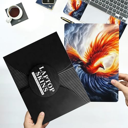 Universal Laptop Skin Sticker with 2 Wrist Pad Decals, 3-Piece Removable Vinyl Laptop Cover, Supernatural Bird Waterproof Anti-Scratch, Easy-Trim Fit for 13.3" 14" 15.6" Laptops - color: Supernatural Bird