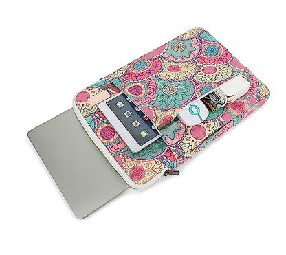 360° Protective Laptop Sleeve Case Bag with 2 Pockets,Handle and Luggage Strap for iPad 12.9 inch,MacBook Pro Air 13" and 12.5 inch-13.3 inch Screen Laptop (Bandanna) - color: Bandanna, size: 12.5 inch-13.5 inch