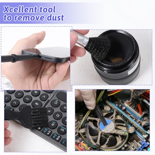 Mini Keyboard Cleaning Brushes Kit, 5 PCS Nylon Anti Static Dusting Brush, Electronics Cleaning Kit Small Spaces, Keyboard Cleaner Brushes Small Brush for Cleanings Computer Motherboard Camera