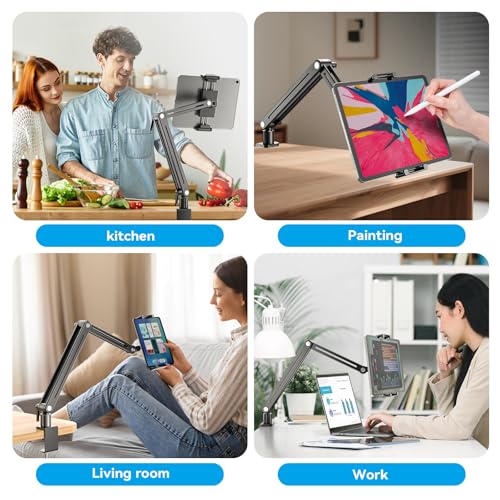 Jakeko Magnetic Portable Monitor Stand 15.6" - up to 16" 18.5" 22 inch Tablet Holder for iPad VESA Mount 75mm for Desk Adjustable Foldable 360° Swivel (Up to 16.5'') - size: Up to 16.5''