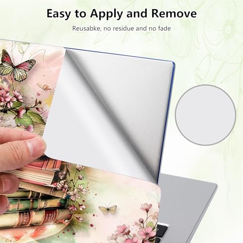 Laptop Skin Sticker Decal, Universal Reusable Vinyl Laptop Cover for 12" 13" 13.3" 14" 15" 15.4" 15.6" Notebook PC, Waterproof Scratch-Resistant with 2 Wrist Pads, Easy to Apply & Remove,Art Books - color: Art Books