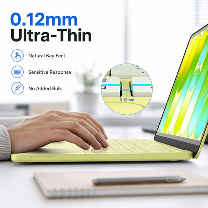 Soonjet Keyboard Cover Skin for 2026 MacBook Neo 13 inch A3404 A18 Pro, Premium Ultra Thin Clear Keyboard Protector, US ANSI Layout (Citrus) - color: Citrus